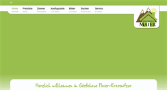 Desktop Screenshot of gaestehaus-maier.at