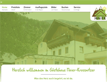 Tablet Screenshot of gaestehaus-maier.at